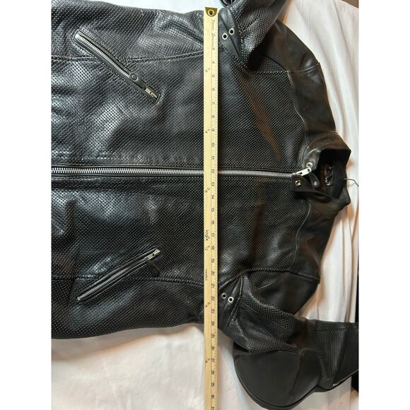 XPERT SPORT MOTORCYCLE BIKER genuine leather men’s JACKET size XL coloured back - Picture 5 of 16